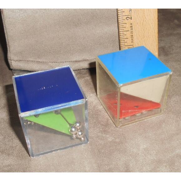 Vintage Rolling Ball Bearing Puzzle Cube Lot Brain Teaser Skill Dexterity Game - Picture 5 of 5